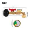 Propane Refill Adapter with Valve and Gauge 90 Degree Fill 1 LB Bottles From 20 LB Tank