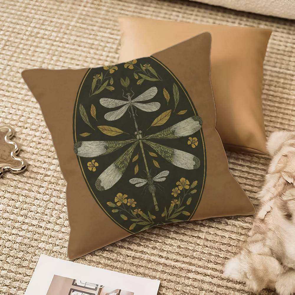 Vintage Vase Print Pillow Case Anti-dustmite Invisible Zipper Sofa Bed