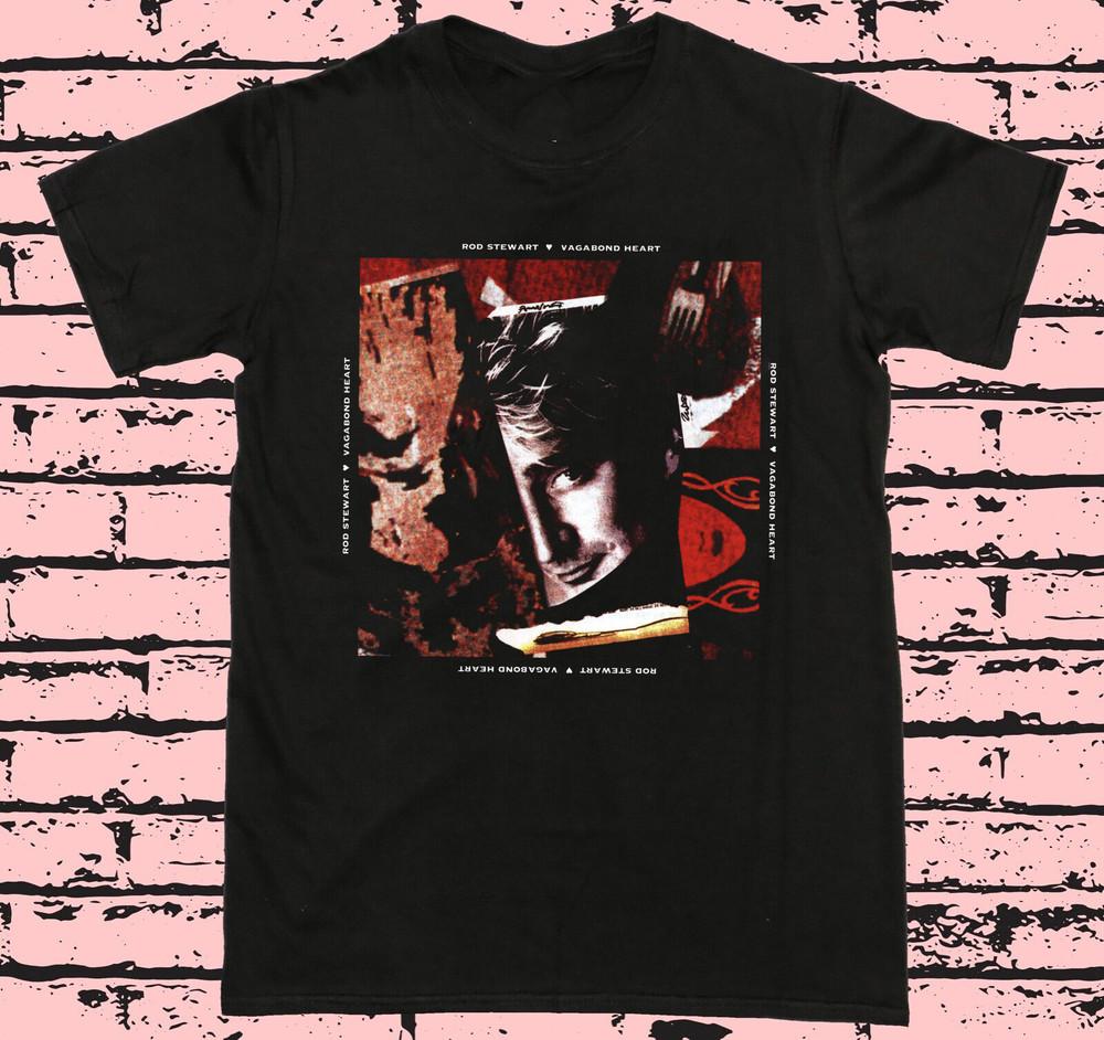 

Rod Stewart Vagabond Heart Black Cotton Full Size S-5XL Unisex T-Shirt XXXXL
