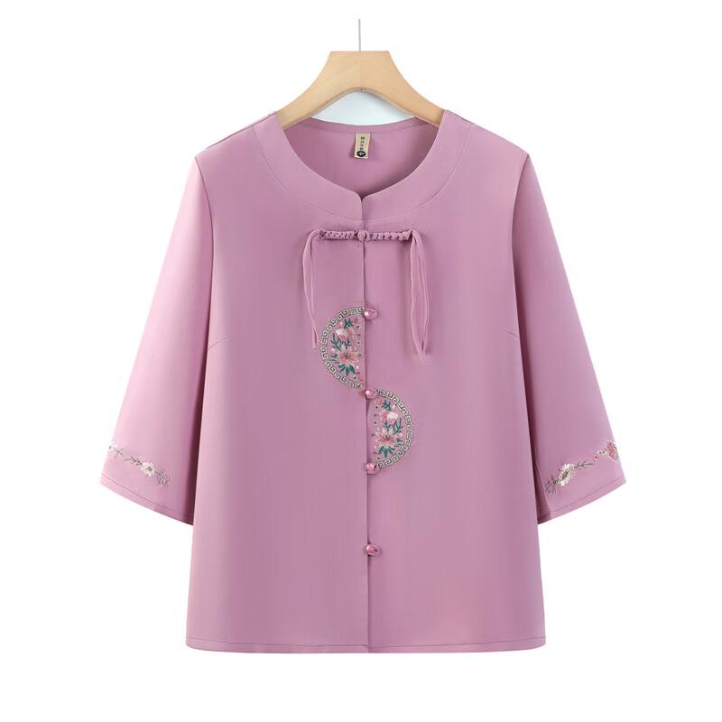 Grandma's New Chinese Style 3/4 Sleeve Summer Blouse