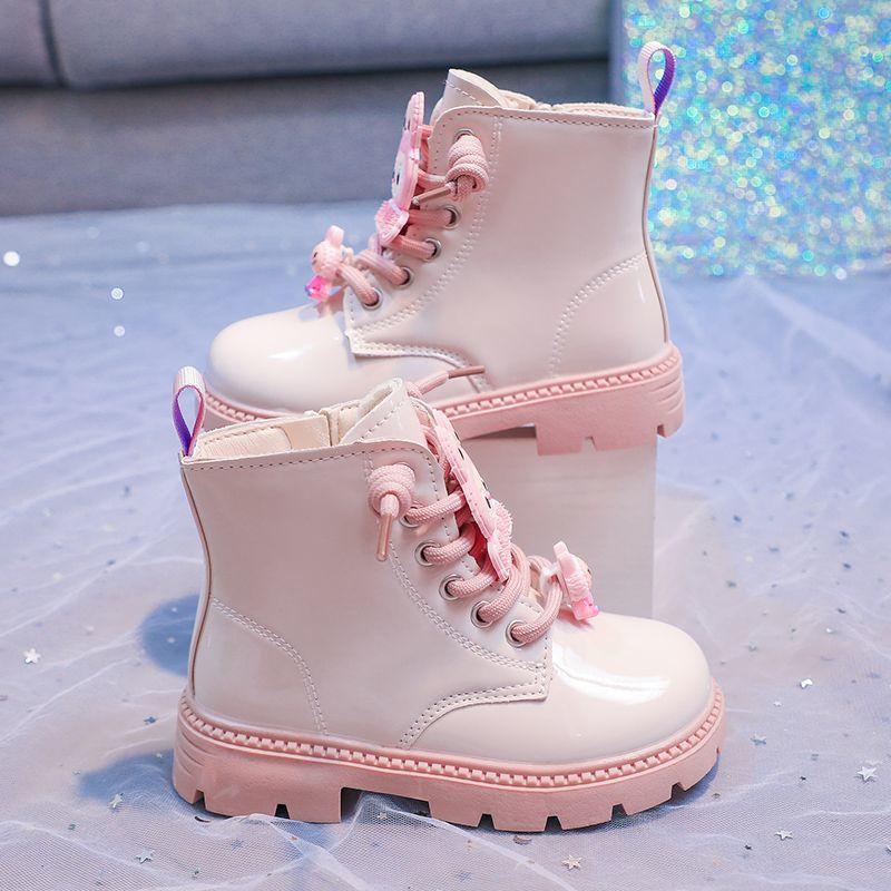 Fashionable and Cute Short Boots for Girls, Autumn and Winter Children's Fleece Boots