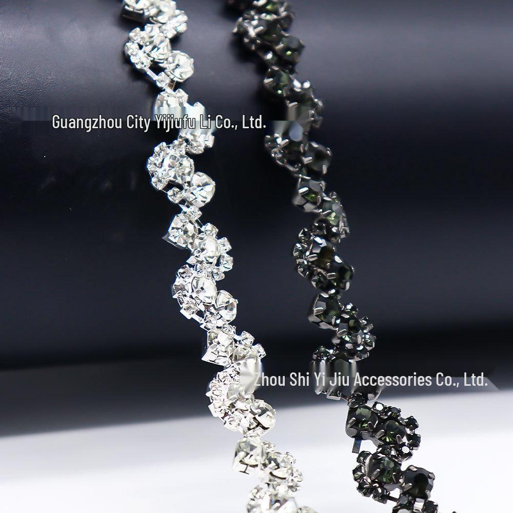 Crystal Rhinestone Claw Chain for DIY Accessories and Clothing Decoration