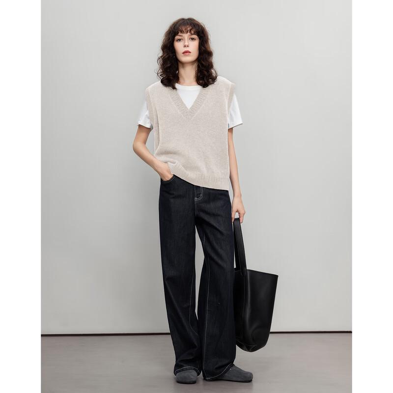 Women's Lambswool V-Neck Knit Vest