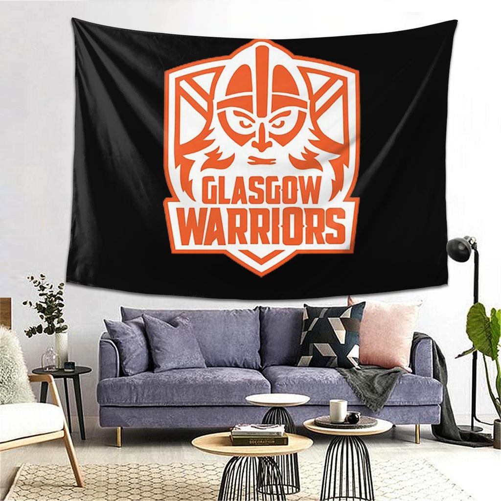 GLASGOW WARRIORS RUGBYTEAM Wandteppich Dekoration Kunst Ästhetische Wandteppiche für Wohnzimmer Schlafzimmer Zuhause Wandtuch Wandbehang