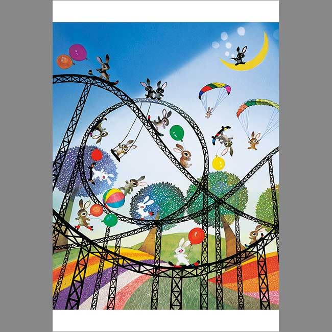 

APPLEONE 300 Piece Jigsaw Puzzle Seiji Fujishiro Jumping Rabbit x (26 38cm)