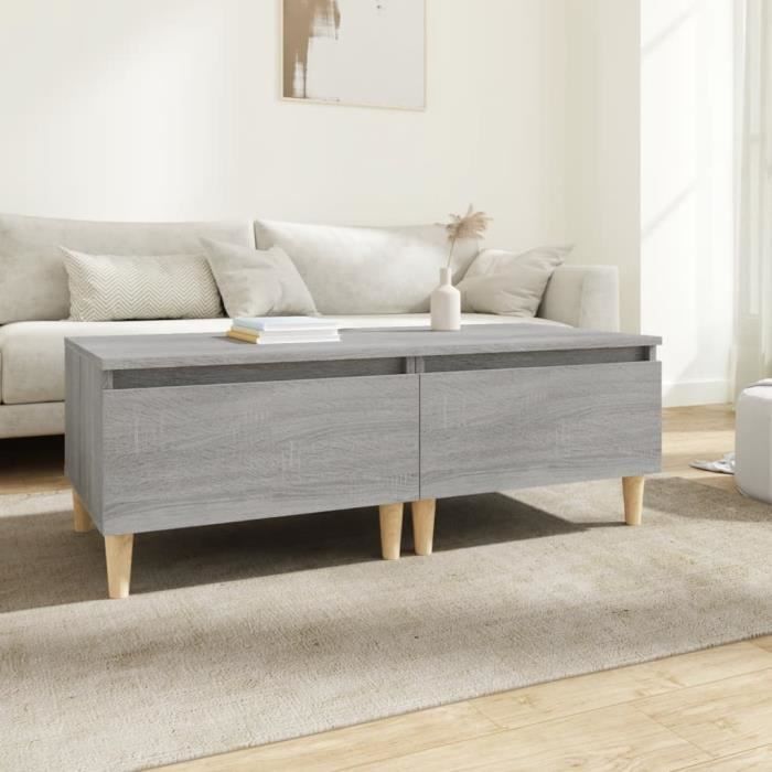 819513 vidaXL Tables d'appoint 2 pcs Sonoma gris 50x46x35 cm Bois ingénierie