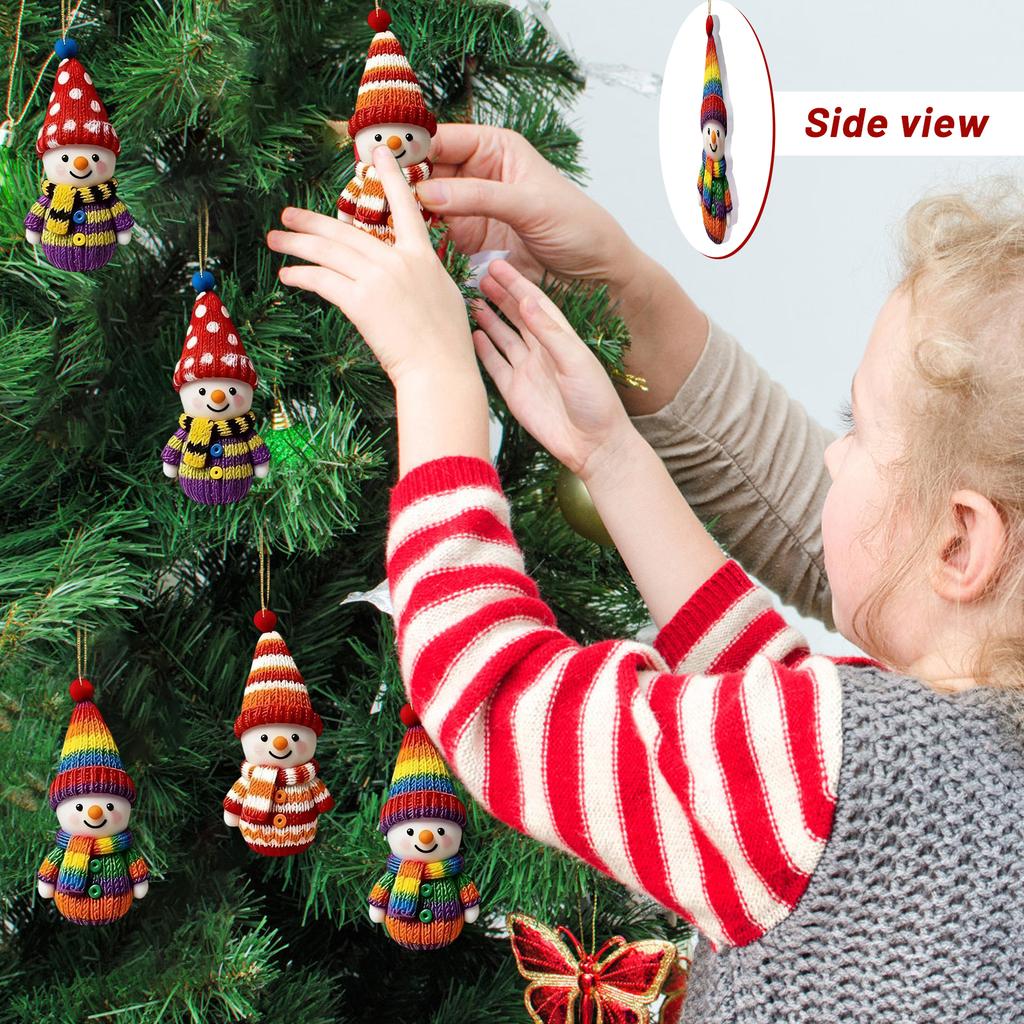 Christmas Colorful Snowman Pendant Christmas Decorations Christmas Pendant Christmas Tree Acrylic Pendant