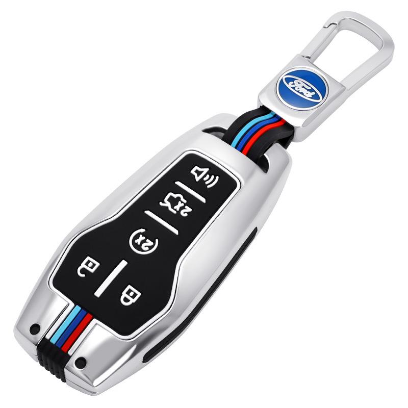2018 Ford Taurus, Mustang, Raptor, F150, Explorer Key Case - Metal Shell with Buckle