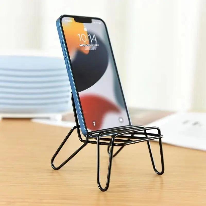 Xinjiang Tragbarer Minimalistischer Handyhalter Stuhl - Kreativer Nachttischständer für Faule Persönlichkeiten