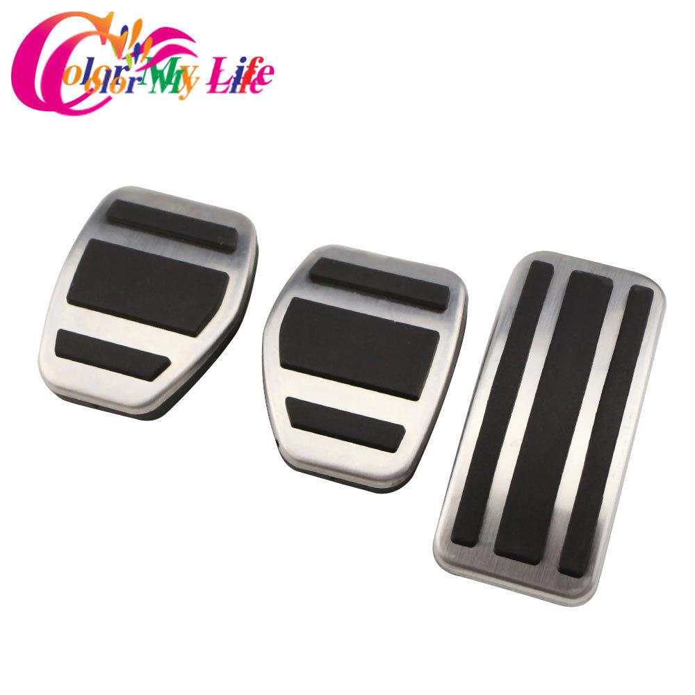 Auto-Styling Edelstahl Auto Innen Pedale Auto Pedal Schutz Abdeckung für Peugeot 208 2014- 