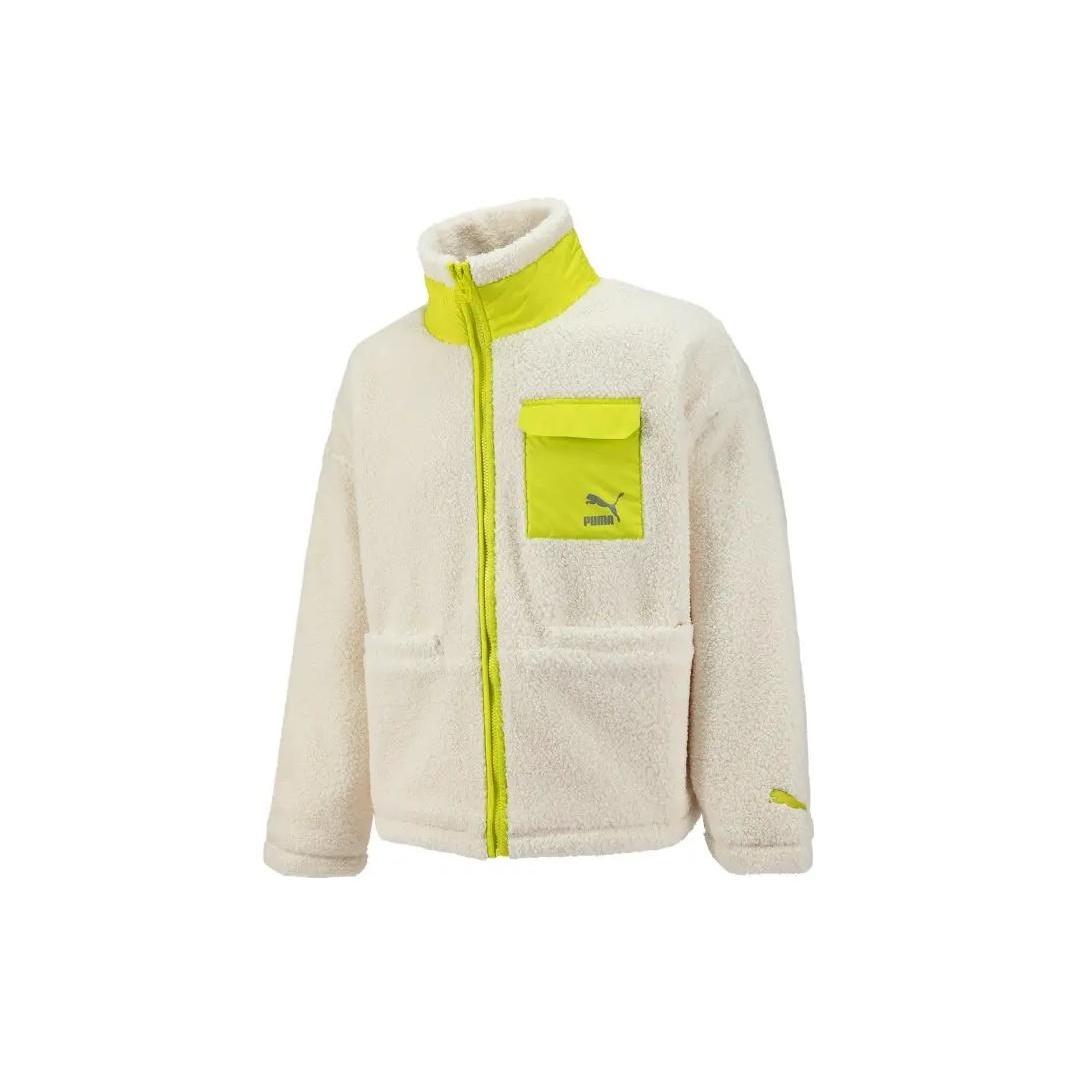 PUMA Patch Pocket Sherpa Jacket White Men s 539570-93 XL