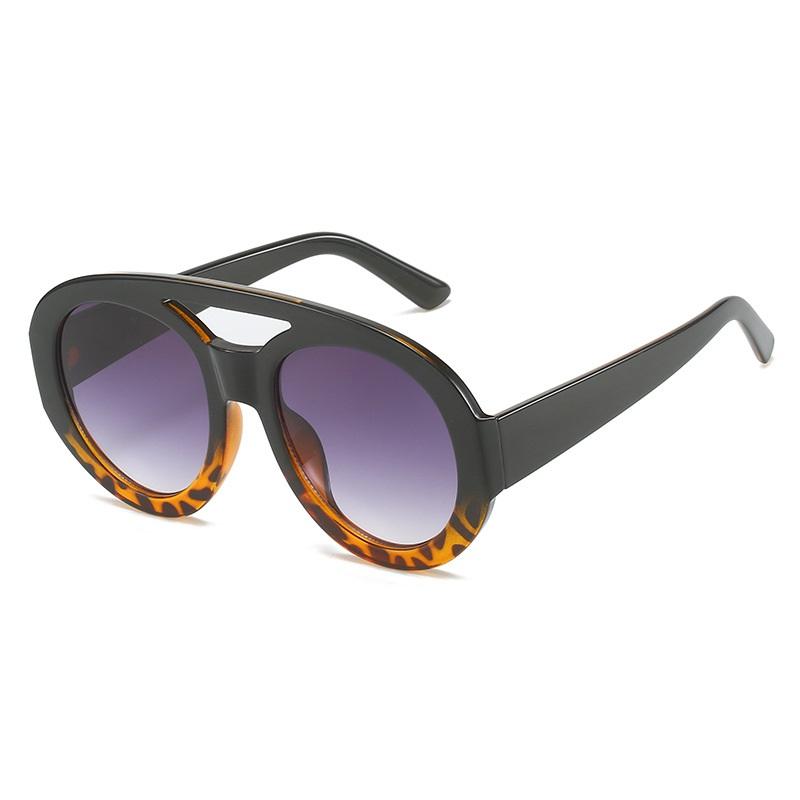 Round Oversized Sunglasses Women Men Vintage UV400 Protection Luxury Oval Sun Glasses Shades For Female Unisex