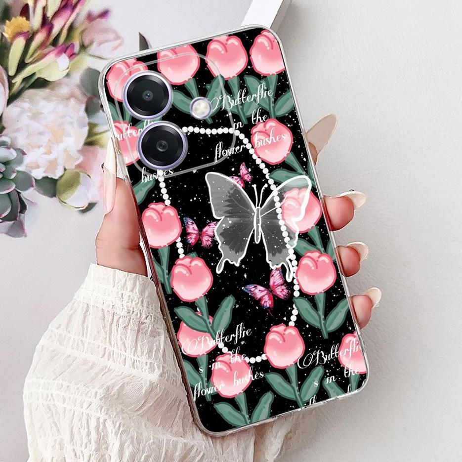 For Oppo A3 A3x 4G Case CPH2641 Luxury Fashion Painted Cover Clear Silicone Phone Case For Oppo A3x OppoA3 OppoA3x 4G Soft Shell