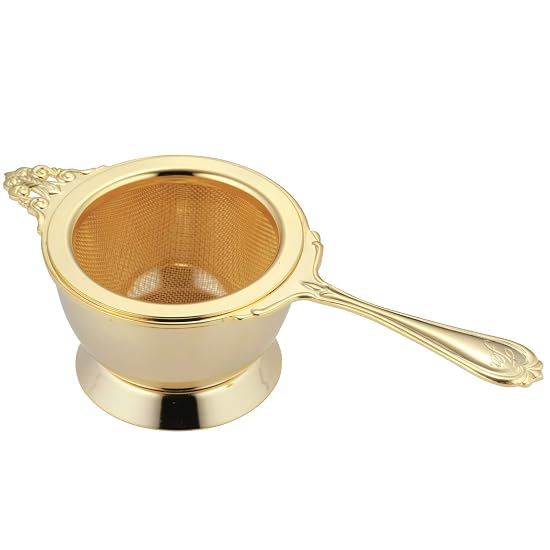 Takakuwa Kinzoku Nuble Tea Strainer Gold Stainless Steel - B005IEH222
