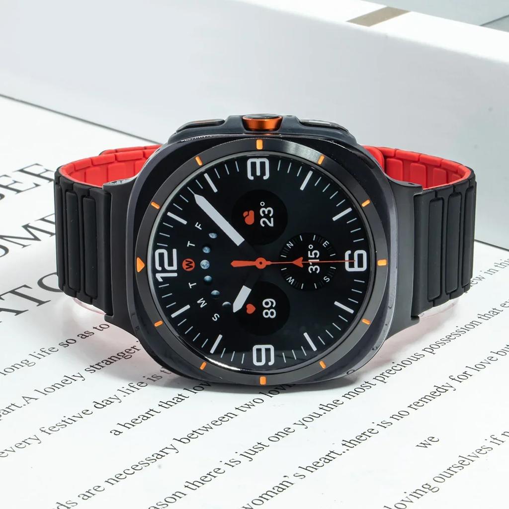 Magnetic Silicone Strap for Samsung Galaxy Watch 7 Ultra 47mm No Gaps Sport Band Bracelet for Galaxy Watch Ultra 47mm Wristband