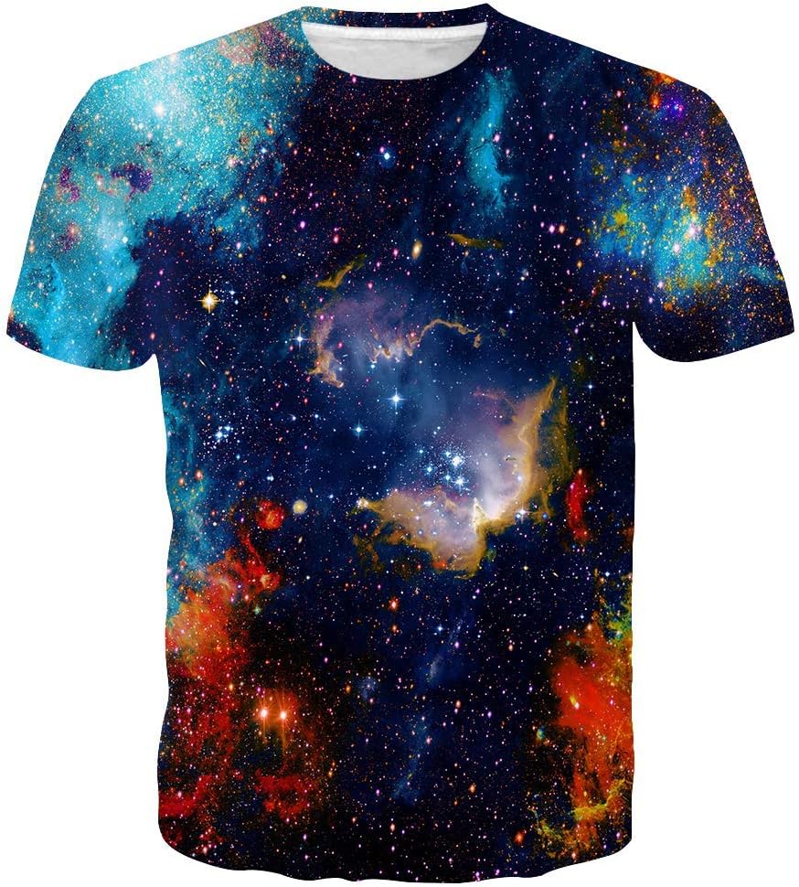 T-shirt Estiva da Uomo in Poliestere 3D Asciugatura Rapida Traspirante Manica Corta T-shirt Casual Colore Tie Dye T-shirt Estiva
