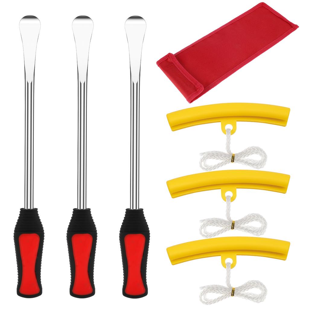 Steel Tire Lever Repair Spoon Set 3/2/1 Piece 14.5-inch Tire Lever Spoon Heavy-duty Motorcycle Tire Replacement Kit