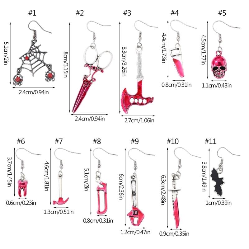 Halloween Drip Earrings Ear Dangles Alloy Material Drop Earrings Ear Accessories Ear Pendants for Halloween Season