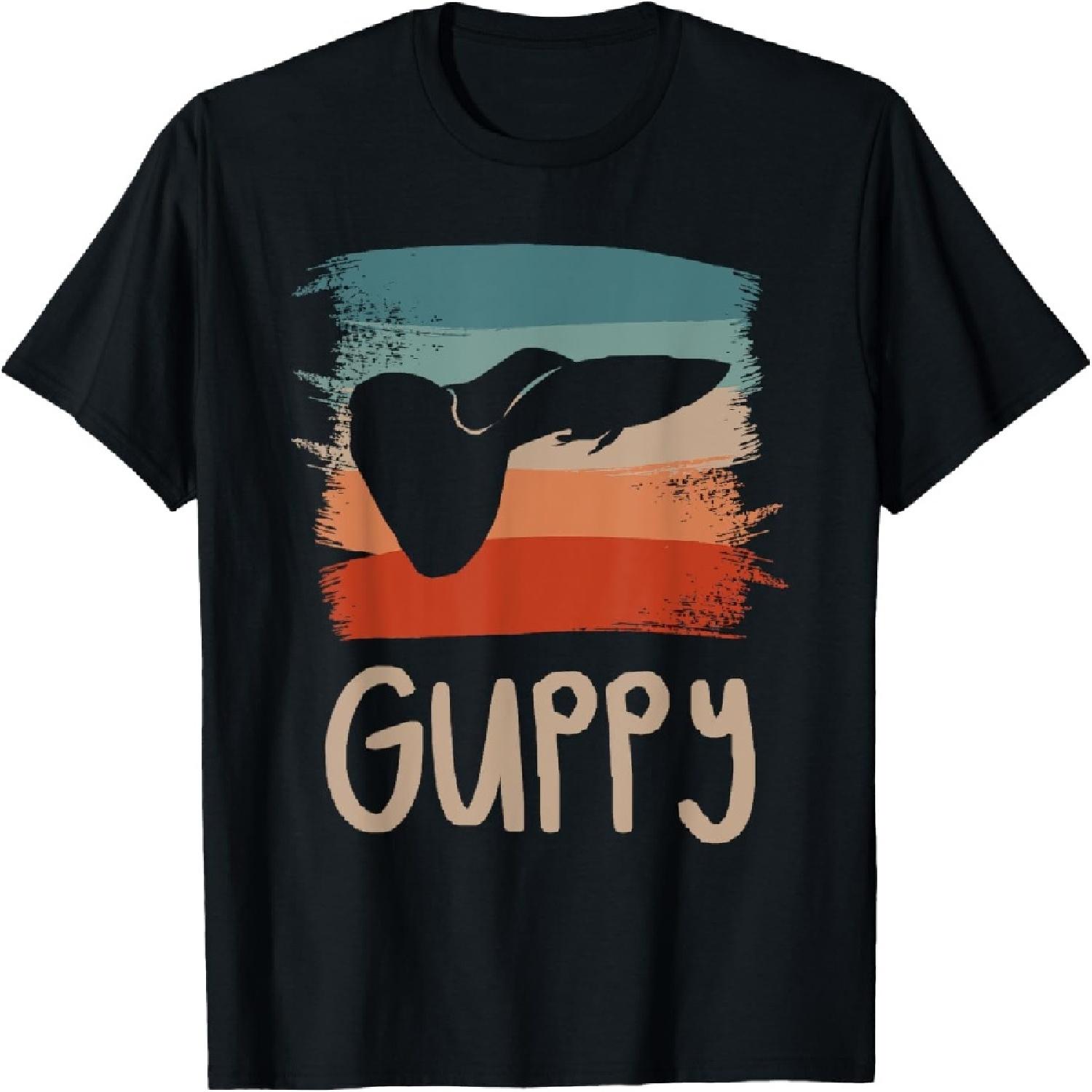 Retro Vintage Guppy Guppies T-Shirt XXXXXL разноцветный