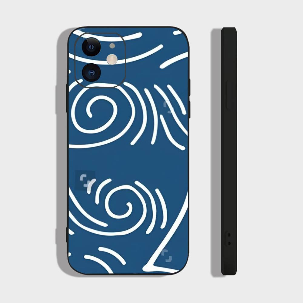 Blue Ocean For IPhone 13,17,11,12,16,14,15,Plus,Pro Max Soft Silicone Black Phone Case