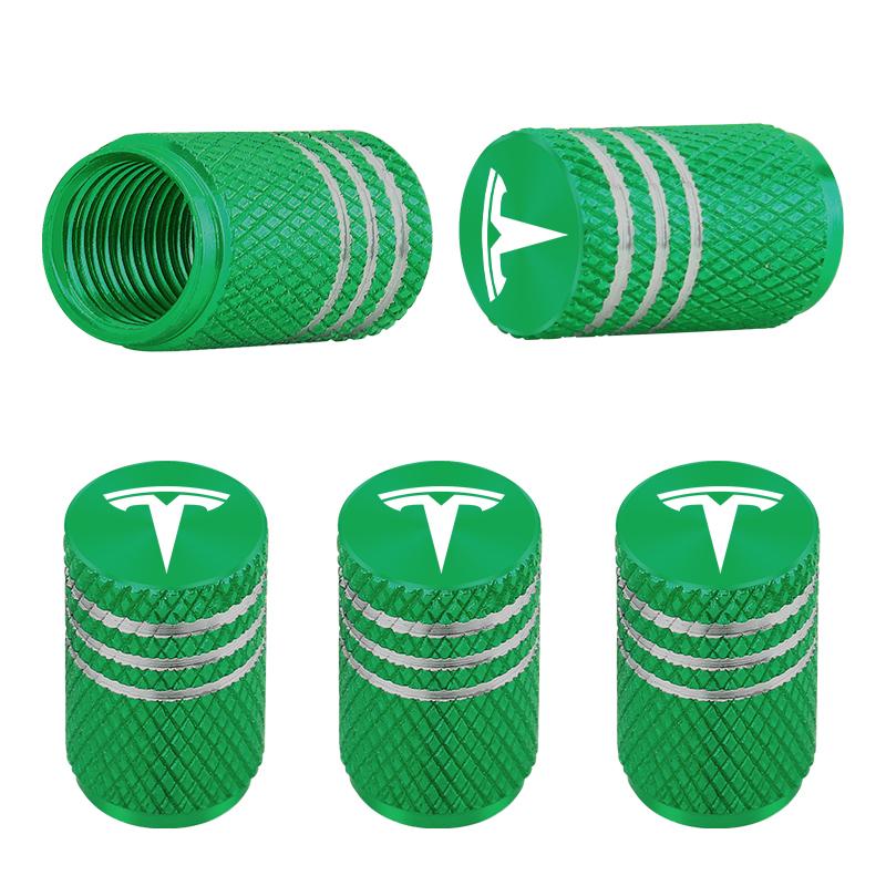 FOR Car Tire Valve Stems Cap Aluminum Tire Wheel Stem Air Valve Cap For Tesla Model 3 Model X Y S Roadster