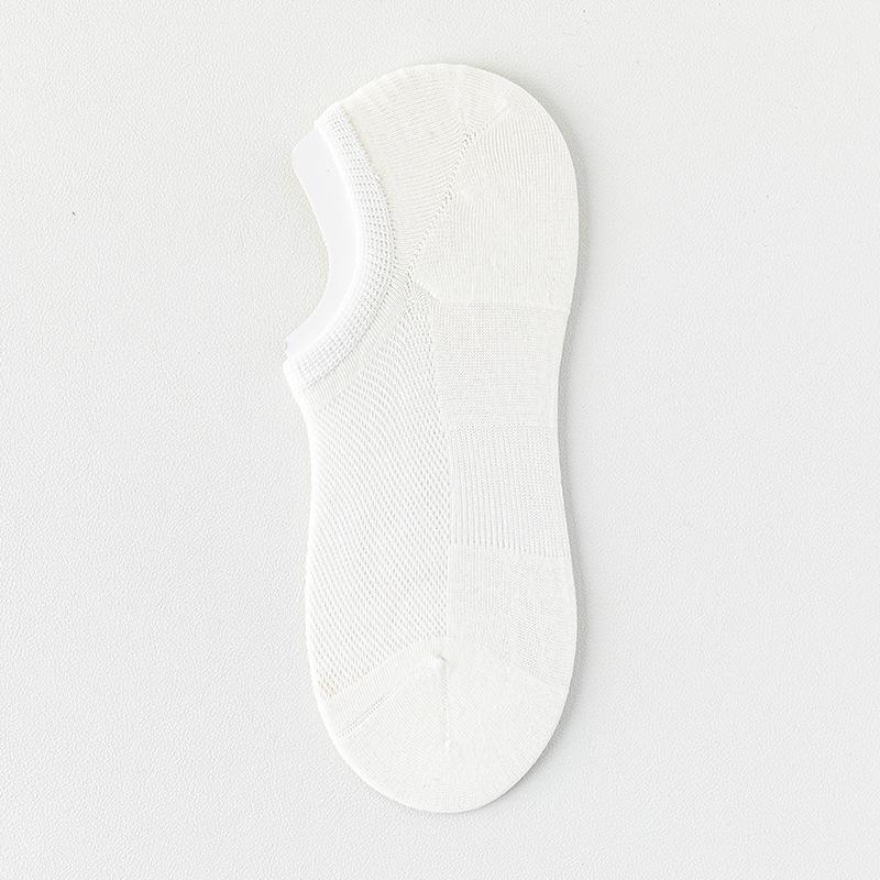Female Summer Thin Style Pure Cotton Mesh Boneless Heel Shallow Mouth Invisible Socks
