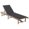 VidaXL Garden Lounge Chair with Cushion Bamboo
