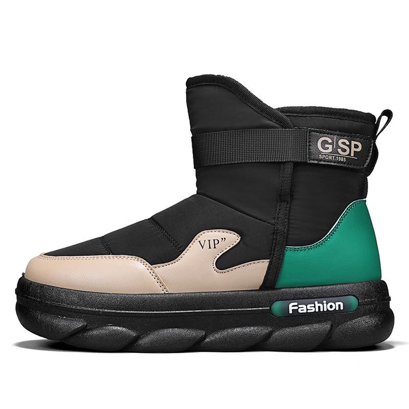 Cotton shoes autumn and winter new men's shoes piled thickened warm snow boots men's high-top thick-soled outdoor casual shoes
