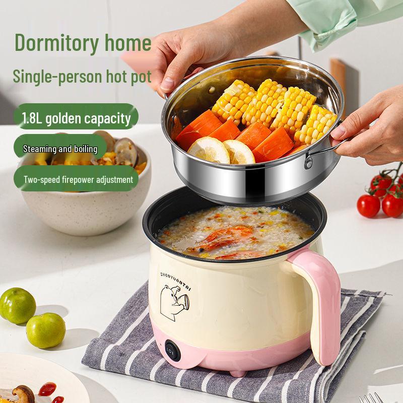 Multifunctional Electric Cooking Pot: Automatic Steamer, Boiler, Rice Cooker, and Hot Pot for Students and Dorms