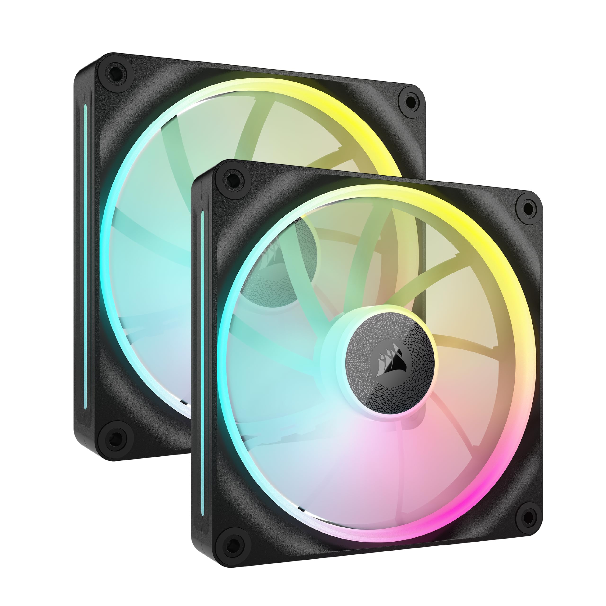 

CORSAIR iCUE LINK LX140 RGB Starter Kit 140mm PWM PC Case Fan Dual Light Loop Dual Pack Black CO-9051028-WW чорний