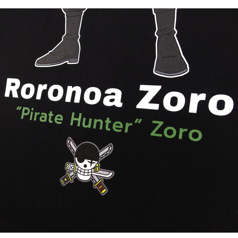 EVERSOUL ONE PIECE Short Straw Hat Character Size L T-Shirt, Sleeve, Zoro, Sanji, Luffy, Chopper, Nami, Pirates, Zoro, Merchandise, Anime, Men's,