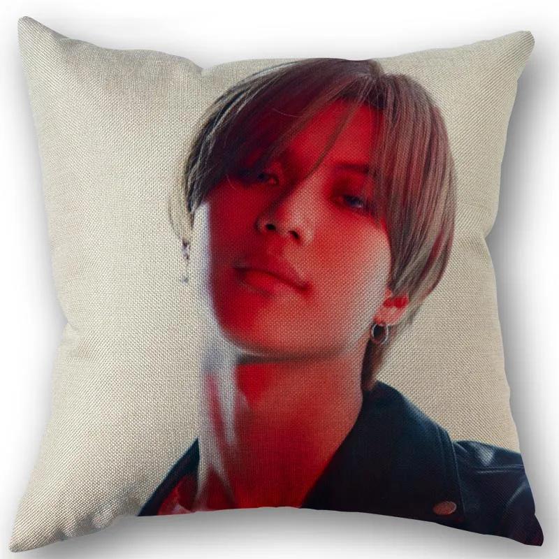 Taemin Kpop Star Pillowcase High Quality Home Textile Cotton Linen Fabric 45x45cm One Side Decoration Pillow Cover New 0519