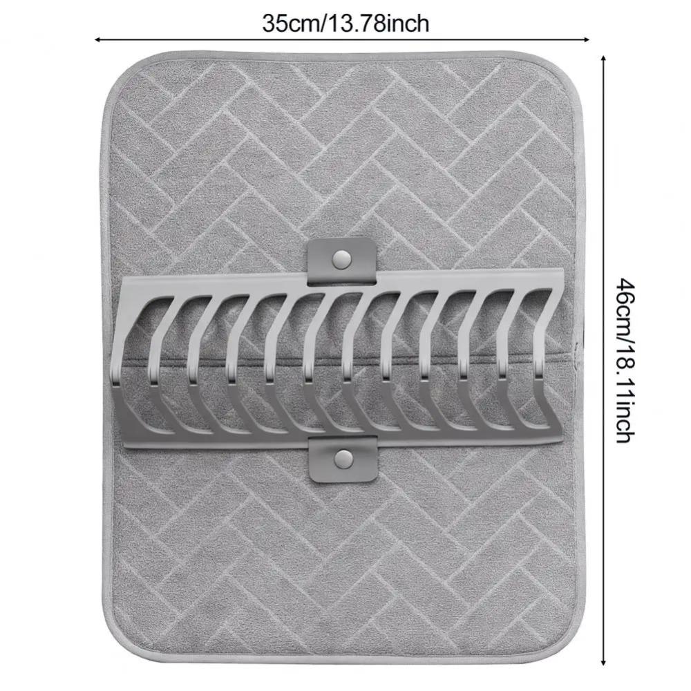 Faltbares Regal Abtropfmatte Saugfähig Geschirr Aufbewahrungsregal Langlebige Platzmatte Kochgeschirr