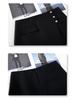 Women's Black Suit Midi Skirt: 2025 Spring High-End Bodycon A-line Skirt