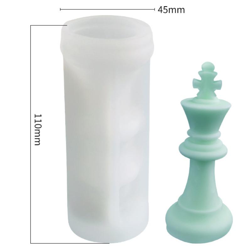 

1 шт. DIY силиконовая форма для свечей, шахматы, 3D-формы из смолы, креативная утварь для выпечки шоколада, набор для домашнего мыла, украшение дома