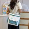 Fashion Nylon Bag Female Shoulder Student Make-Up Bag Large Capacity Versatile College Student Class Messenger Bag