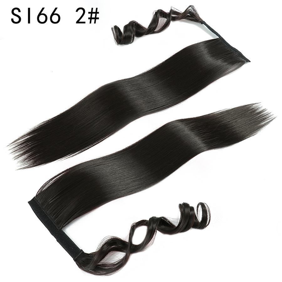 LISI HAIR Synthetic Fibers Are Clipped Onto A Ponytail Hairpin To Extend The Length of A Woman's Hair At High Temperature