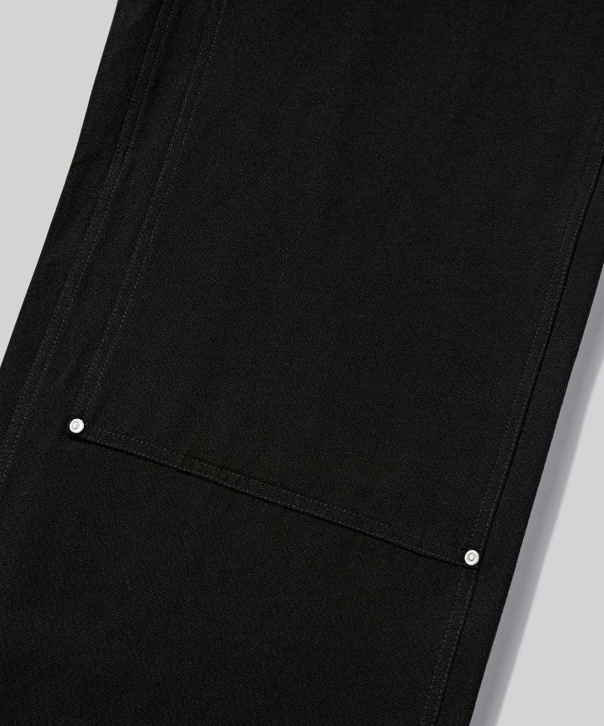 Beodeonteu Double Layer Carpenter Wide Cotton Pants [Black]