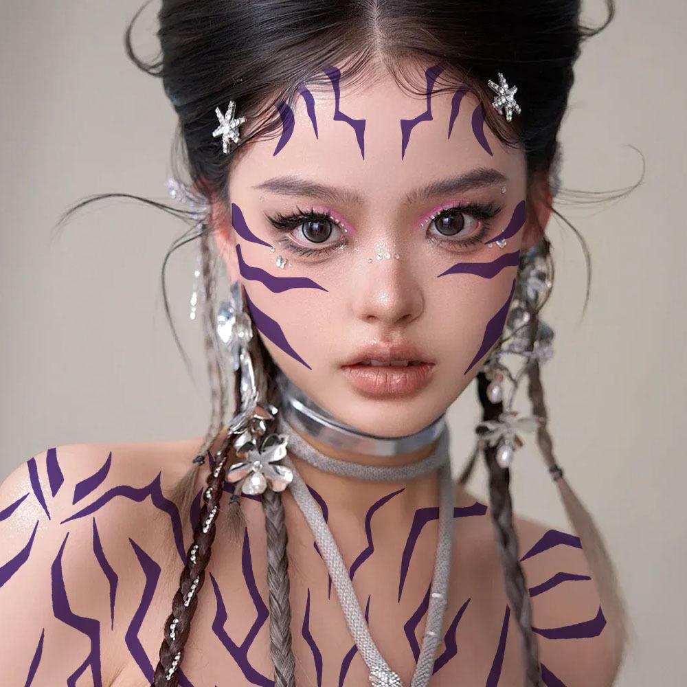 NOWY 4-CZĘŚCIOWY ZESTAW TATUTÓW TAJEMNICZYCH K-POP ŁOWCY DIABELÓW Z WZORAMI RUMI I JINU | URODZINOWY HUNTR/XI SAJA DLA CHŁOPCÓW NA HALLOWEEN