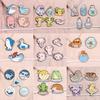 3-10pcs/set Cute Marine Creatures Collection Enamel Pins Axolotl Sharks Cartoon Animal Brooch Lapel Badge Jewelry Gifts for Kids