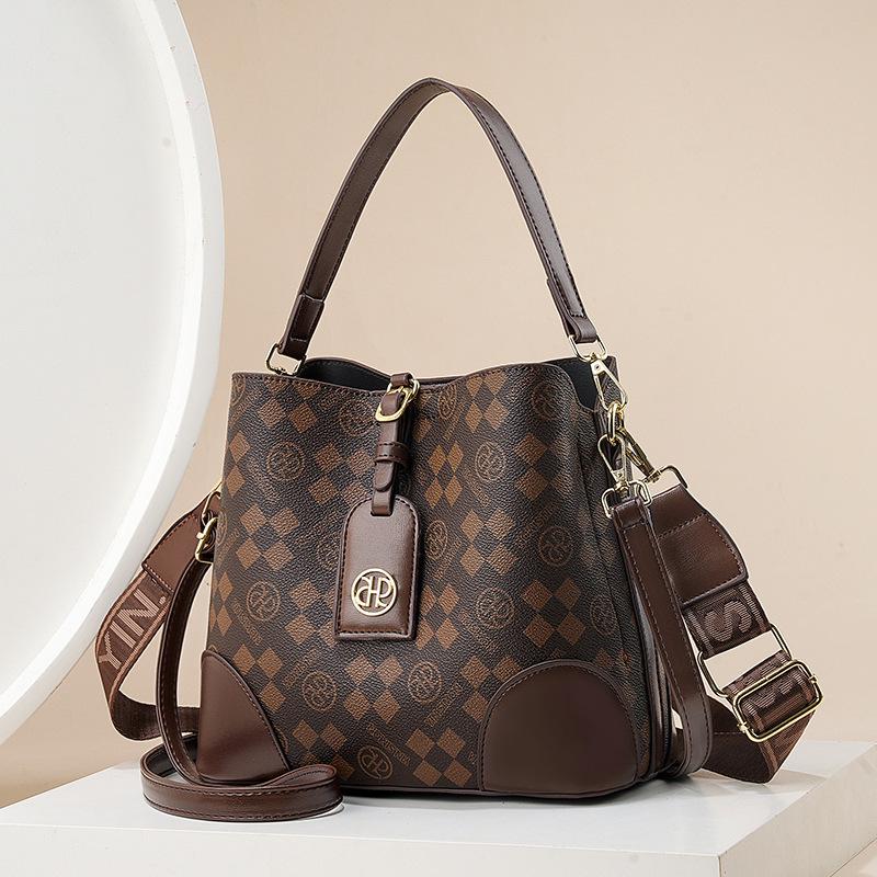 

2025 Women s Stylish Niche Bucket Handbag - Crossbody & Shoulder Bag кавовий
