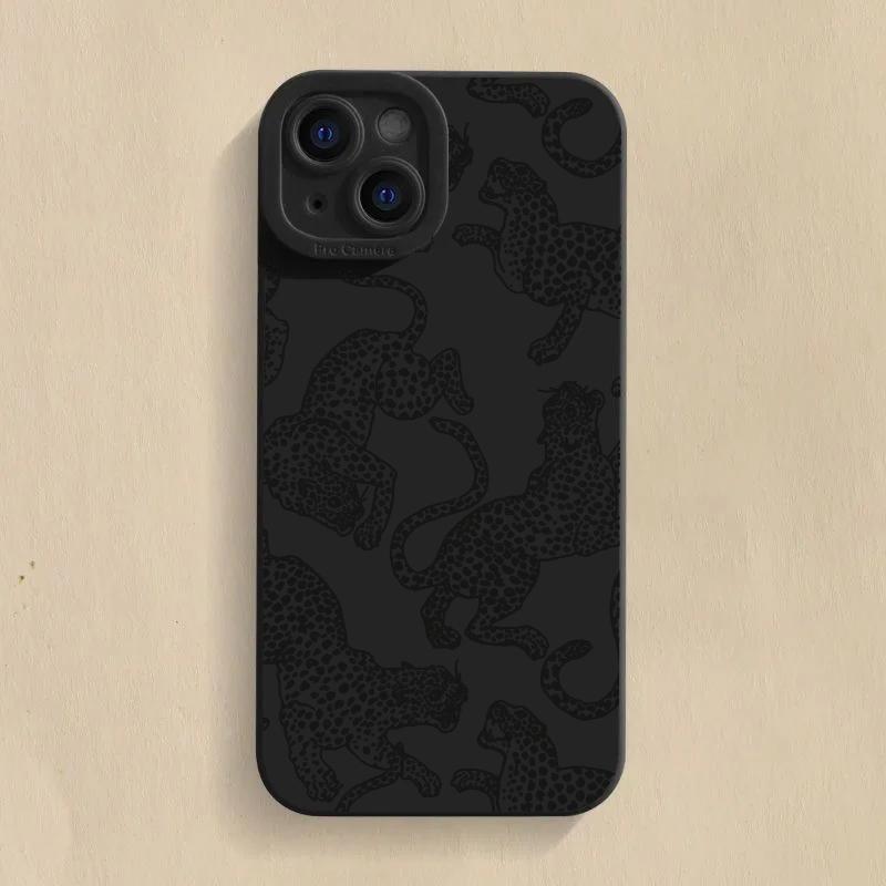 

Black Leopard Print Pattern Silicone Phone Case For Xiaomi Redmi Note 14 13 12 11 Pro Plus 5G 12S 11S Redmi 13C 14C 12 4G Cover Redmi Note 14 Pro 4G