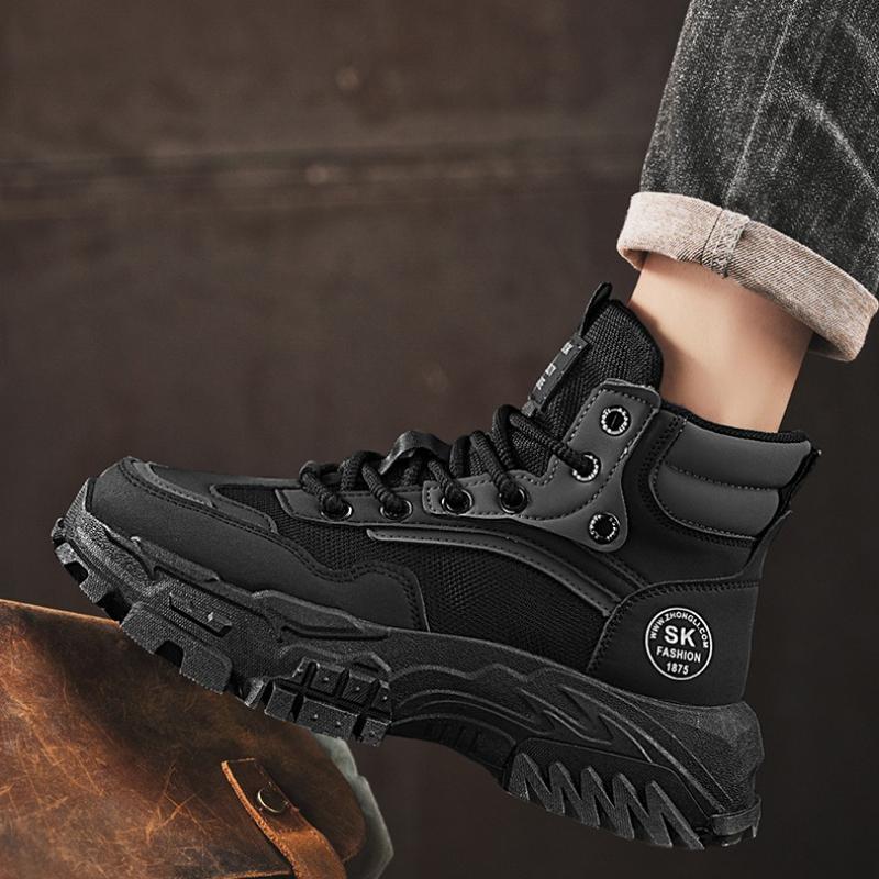 2025 Men's Platform Boots Outdoor Lightweight Mountaineering Work Boots New Non-slip Wear-resistant Casual Sneakers Desert Boots