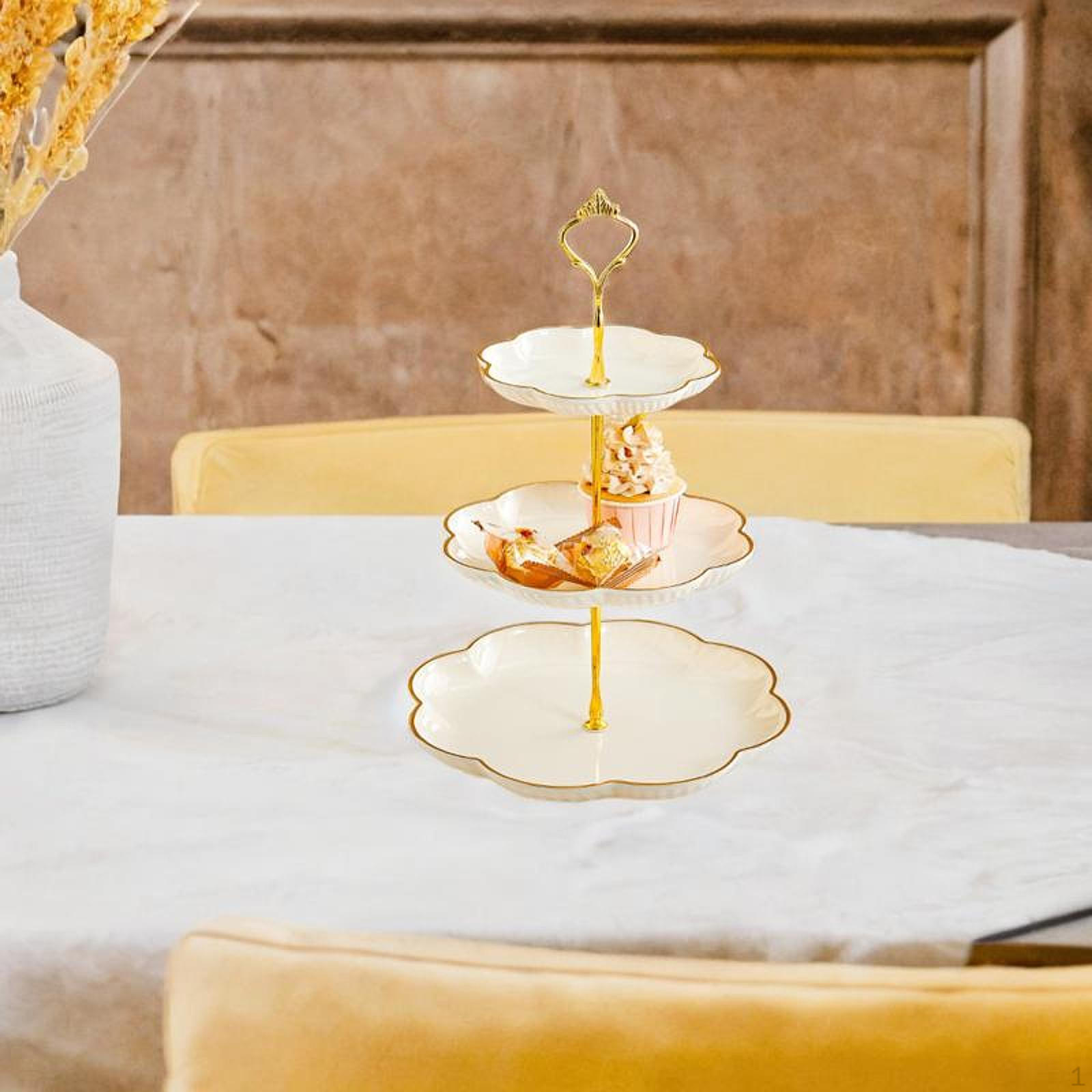 

Поднос для кексов, 3 яруса, блюдо для орехов, декоративные тарелки для дома, роскошный поднос для белый