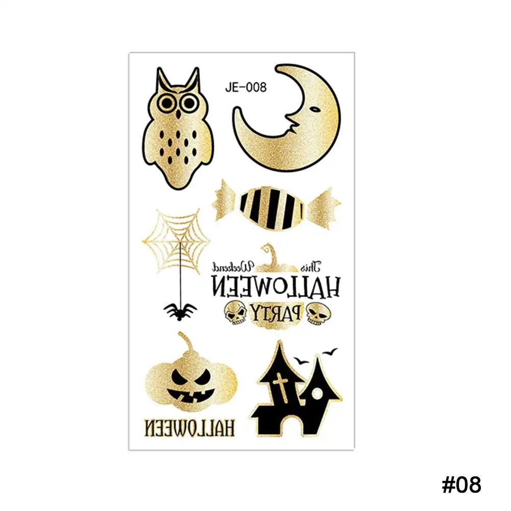 Shoulder Thorn Tattoo Sticker Halloween Cosplay Punk Fake Tattoo for Woman Man Clavicle Tatuajes Temporales Faux Tatouage Femme