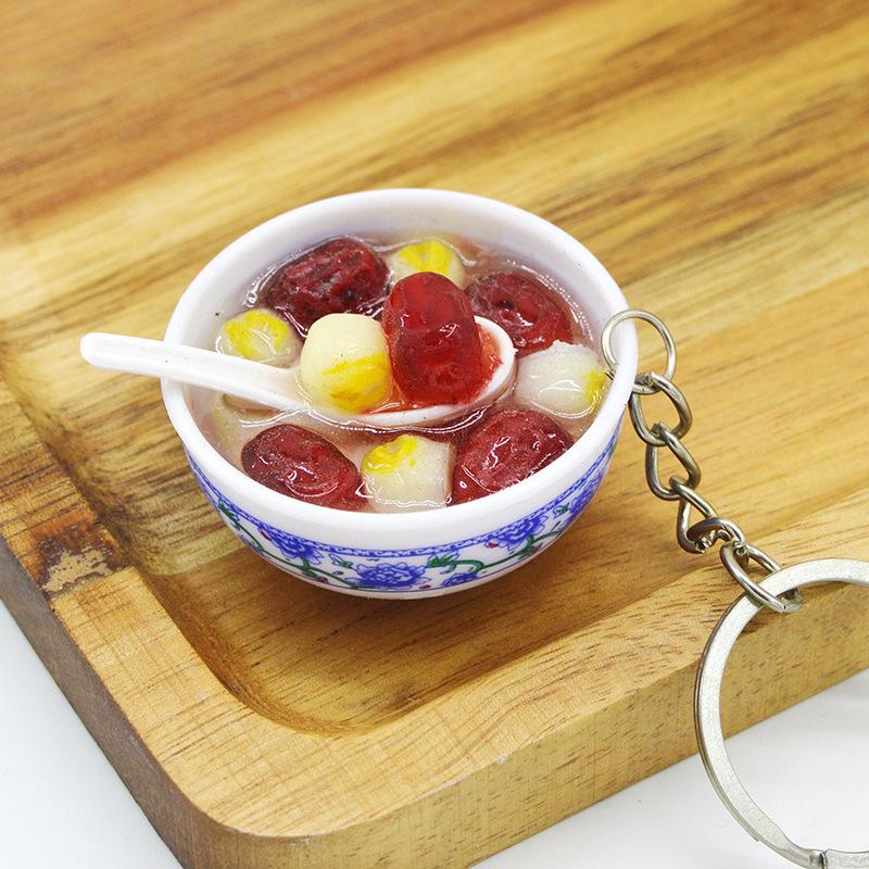 Kids' Mini Kitchenware: Noodle Bowl Keychain Fun Toy & Student Souvenir