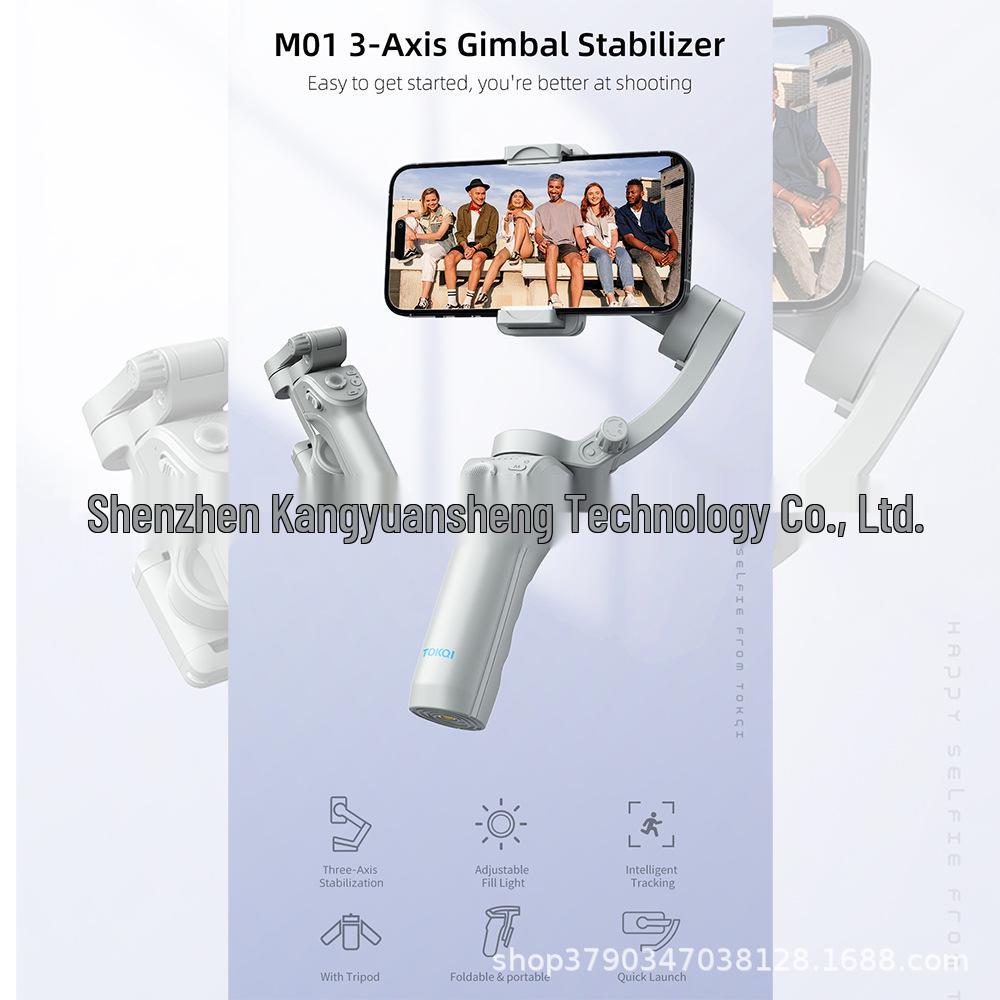 M01 Handheld Three-Axis Stabilizer Gimbal with Face Tracking and Anti-Shake for Phone Video Shooting and Live Streaming