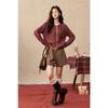 MISHOW Wine Red Cardigan Women Winter New Fashion Long Sleeve Sweater Jacket Loose Round Neck Tops Female MXD56Z0972