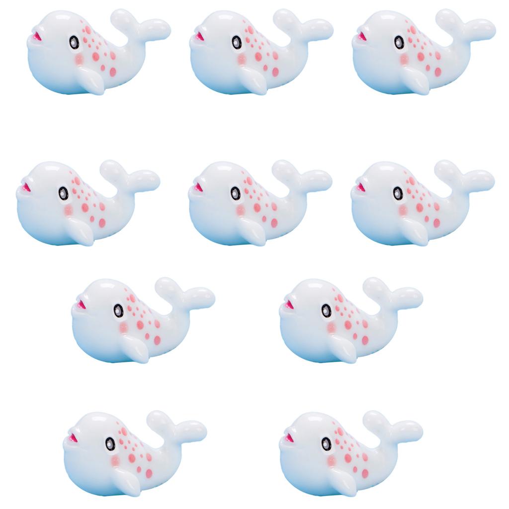 Pack of 10 Ocean Themed Resins Animal Figures for Aquariums Decorations and Children Room Decoration Miniature Whale Sea Hares