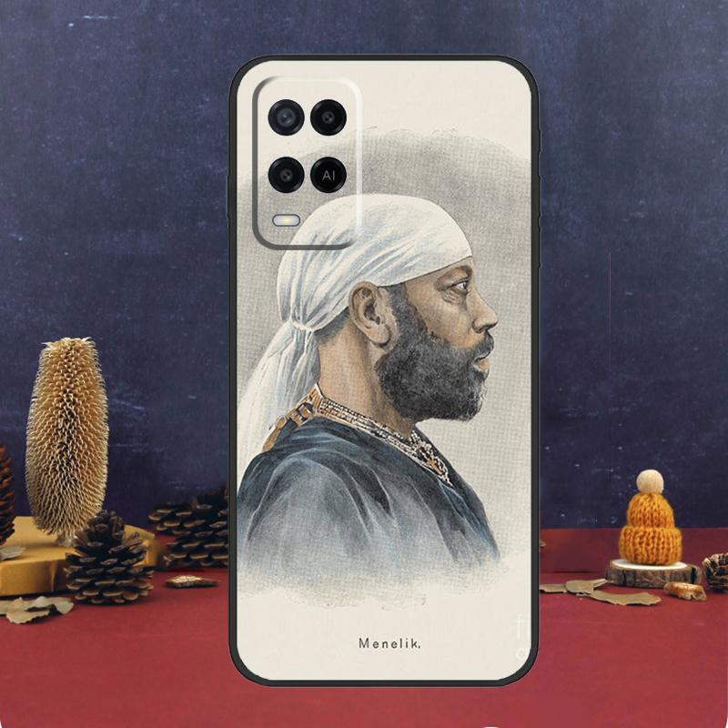 Emperor Menelik II of Ethiopia For OPPO A17 A77 A58 A78 A98 A15 A5 A9 A96 A76 A16 A54 A74 A94 A52 A72 A79 A57S A53S Case